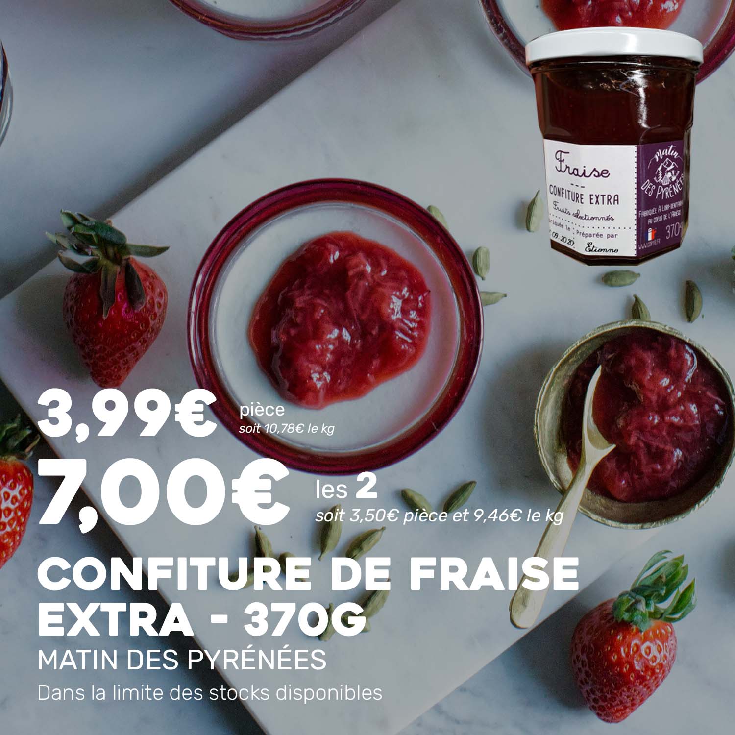 PROMO_Confiture_fraise_extra_370g_MATINDESPYRENEES